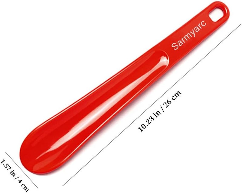 Sarmyarc Shoe Horn,2 Pack Plastic Shoe Horns, 10.3 Inches - Shoe Horns for Men, Women,Seniors& Kids Portable for Travel Use - Image 4